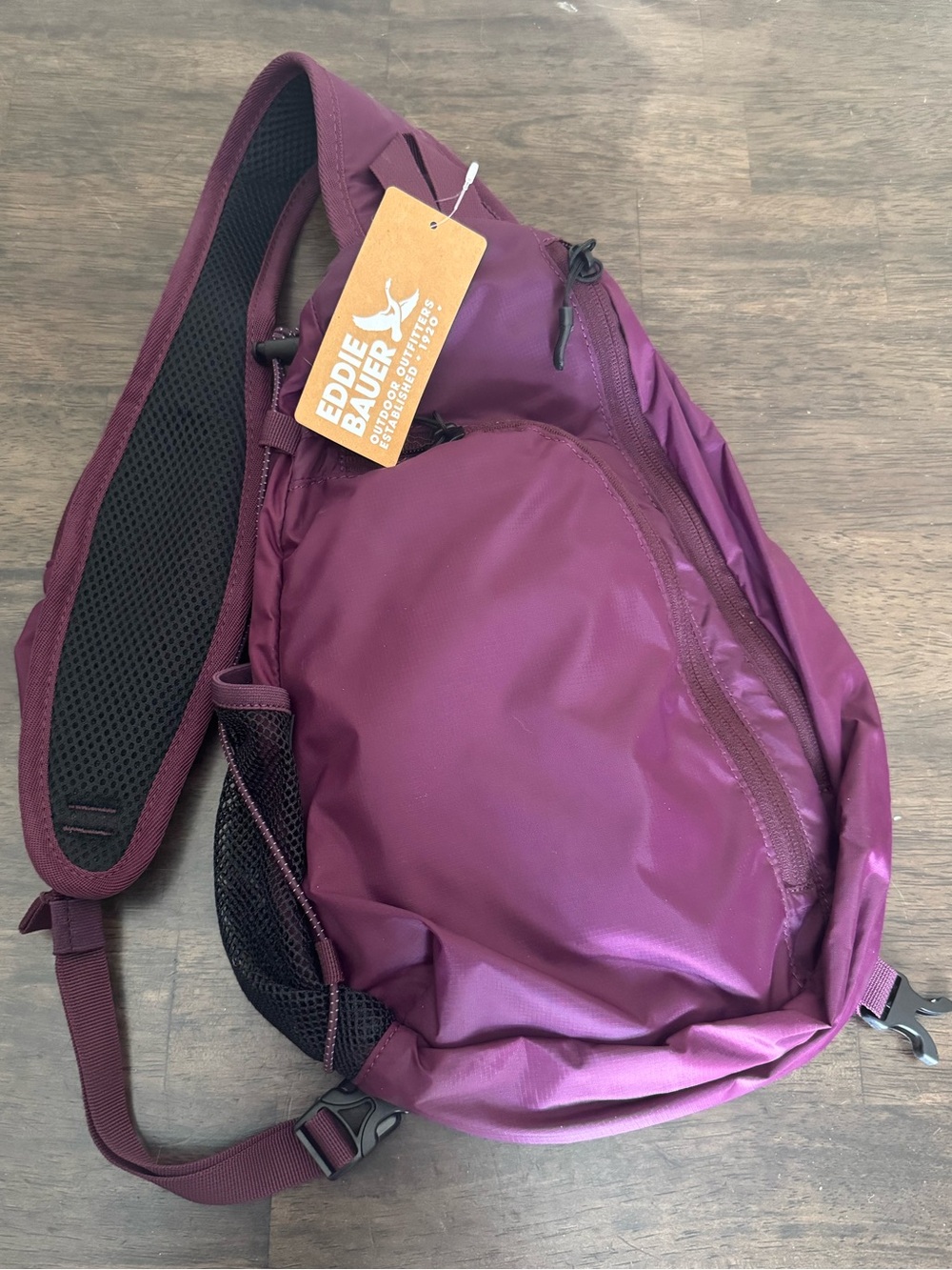 Eddie Bauer Ripstop Sling Pack Purple Backpack Bag